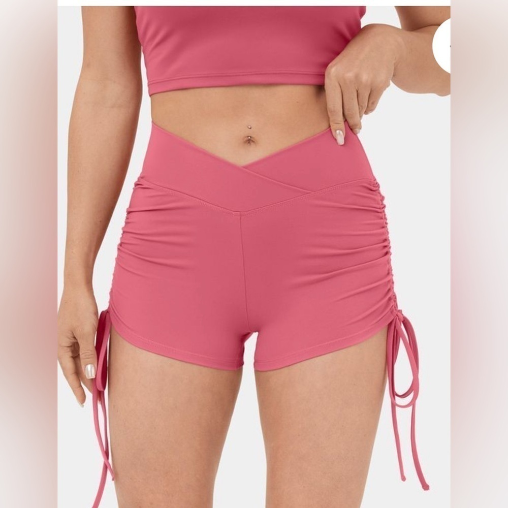 Halara crossover waist with ruching medium